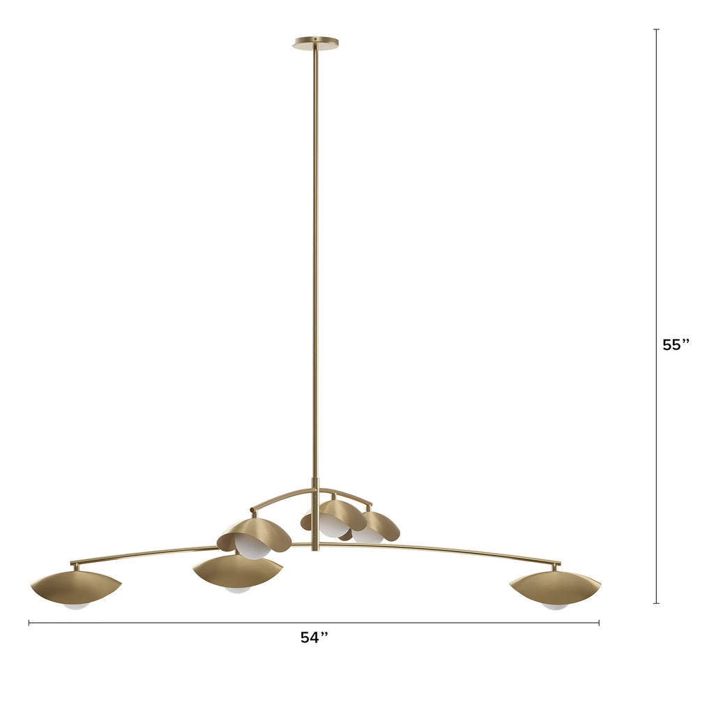 Coy Chandelier - Brass