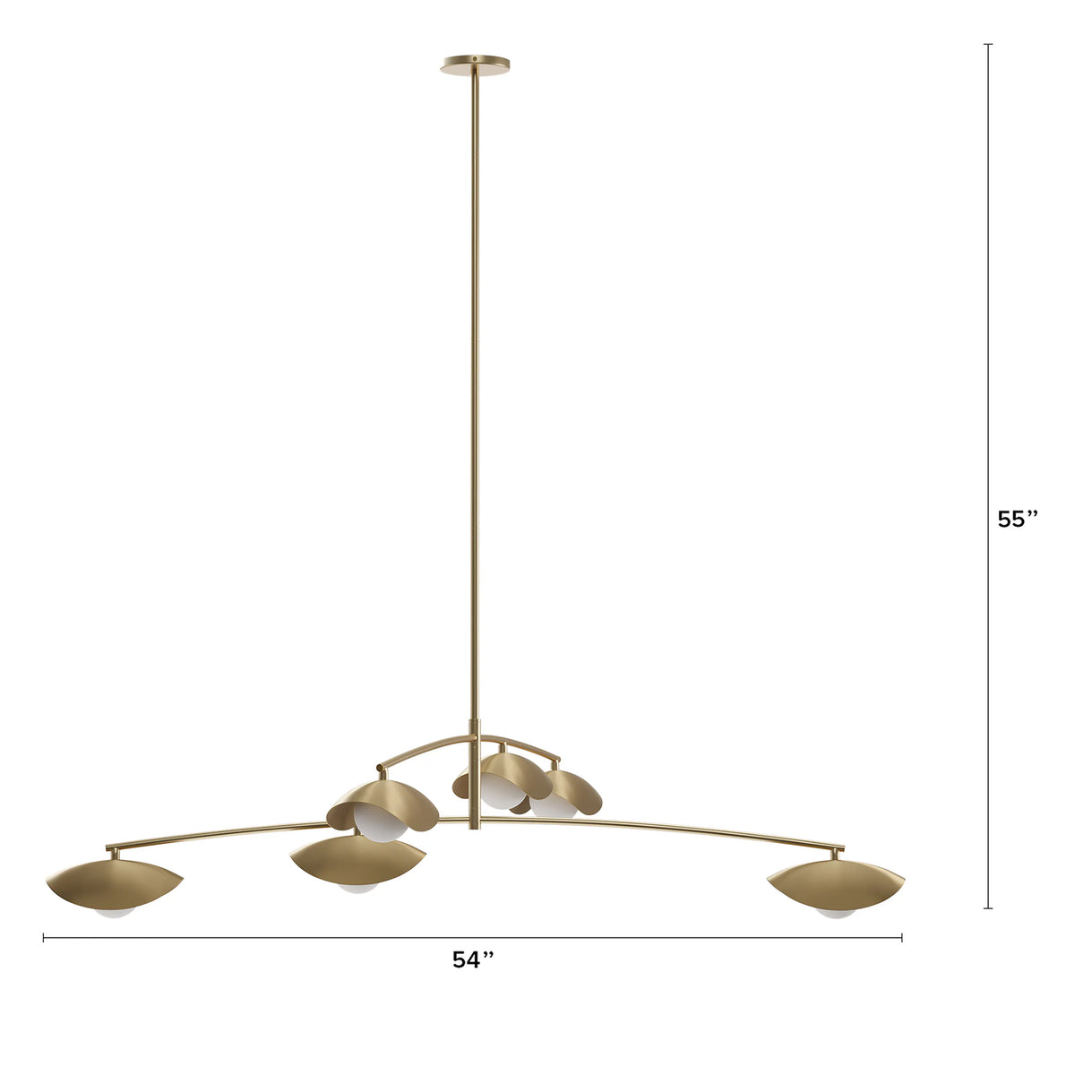 Coy Chandelier - Brass