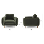 Article Sanders 37" Velvet Lounge Chair - Plush Pacific Green