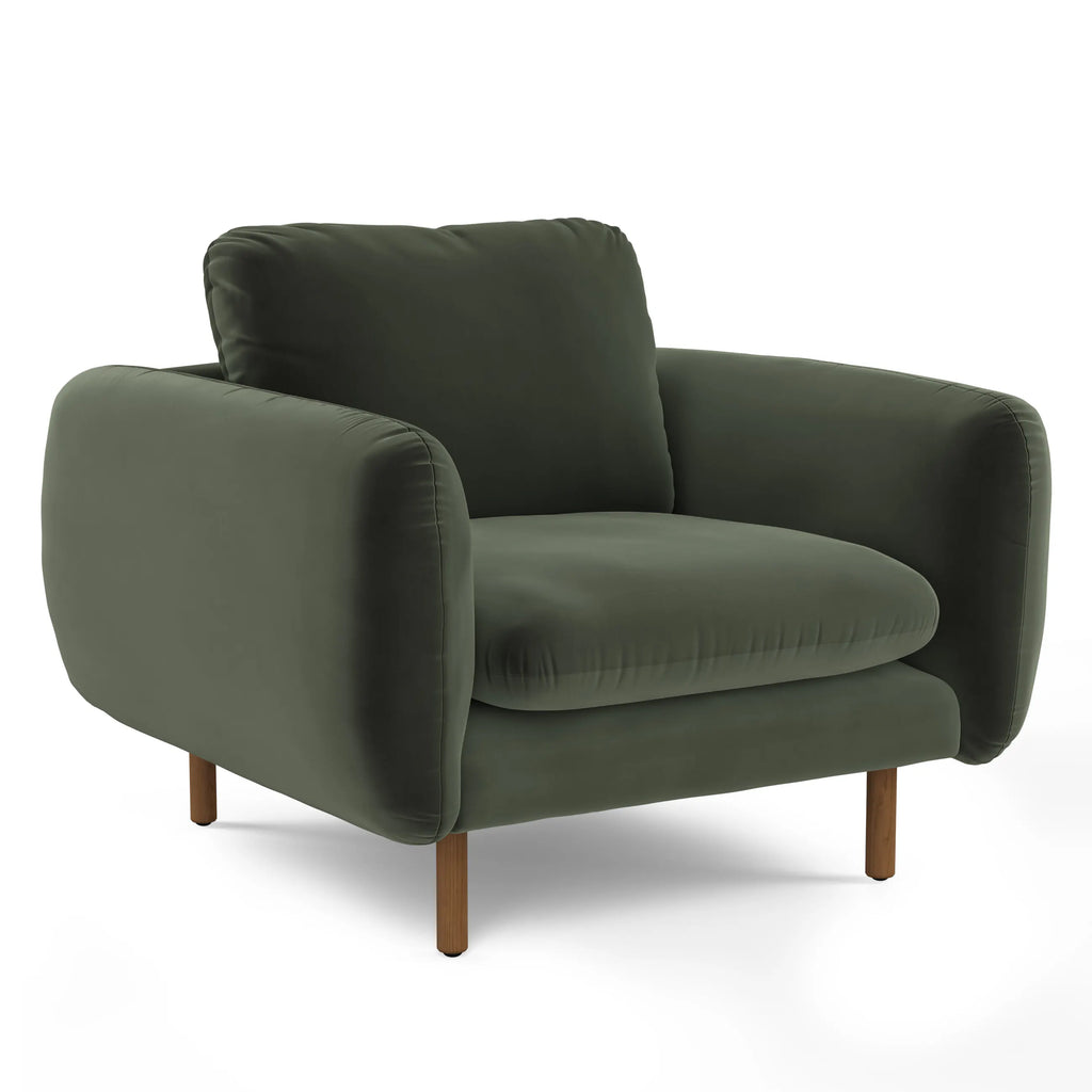 Article Sanders 37" Velvet Lounge Chair - Plush Pacific Green
