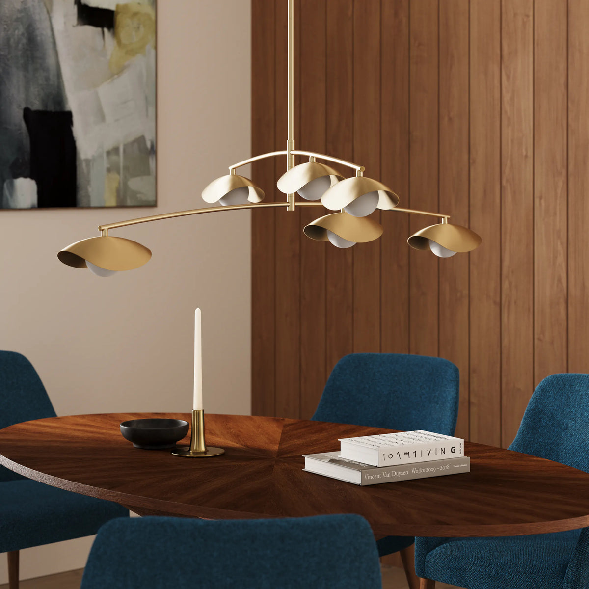 Coy Chandelier - Brass