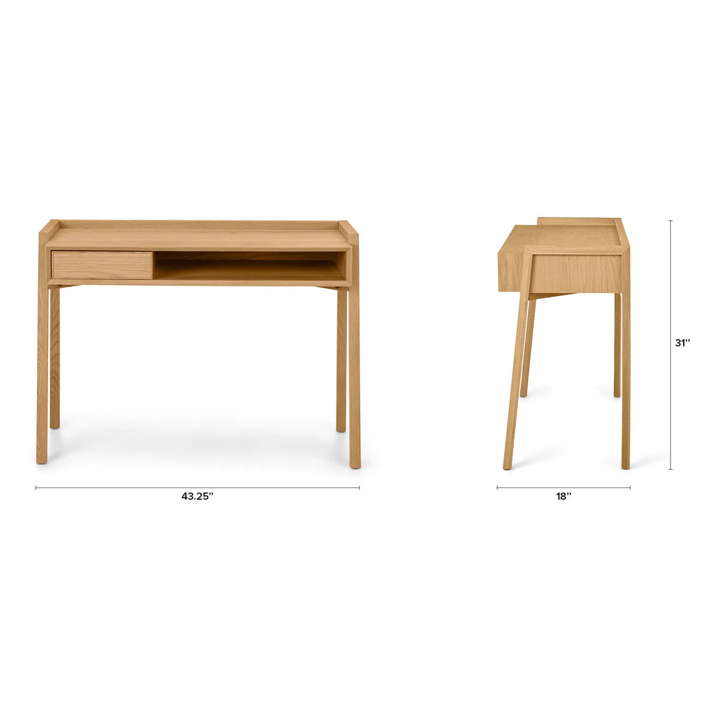 Article Fantol 43.25" Desk - Natural Oak
