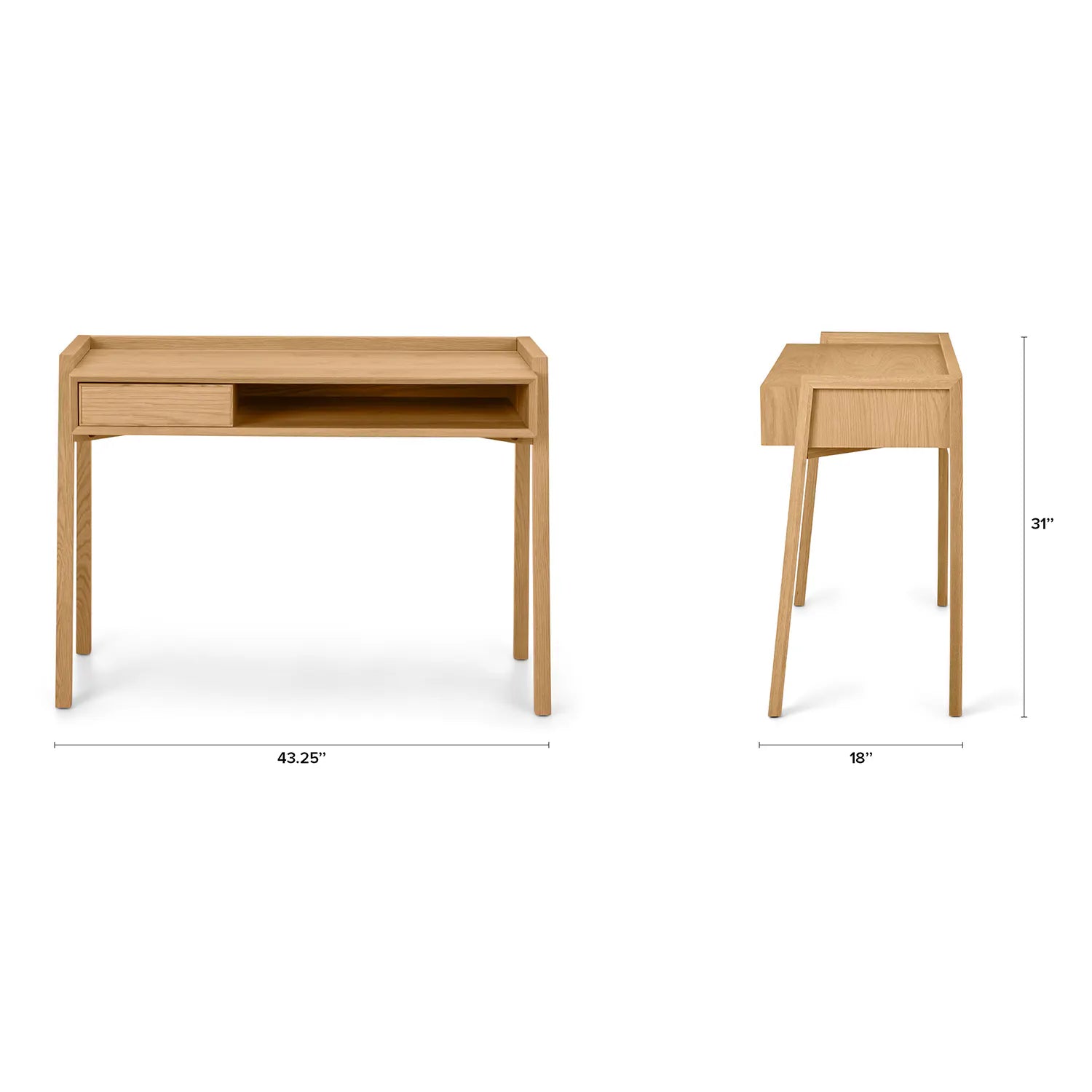 Article Fantol 43.25" Desk - Natural Oak
