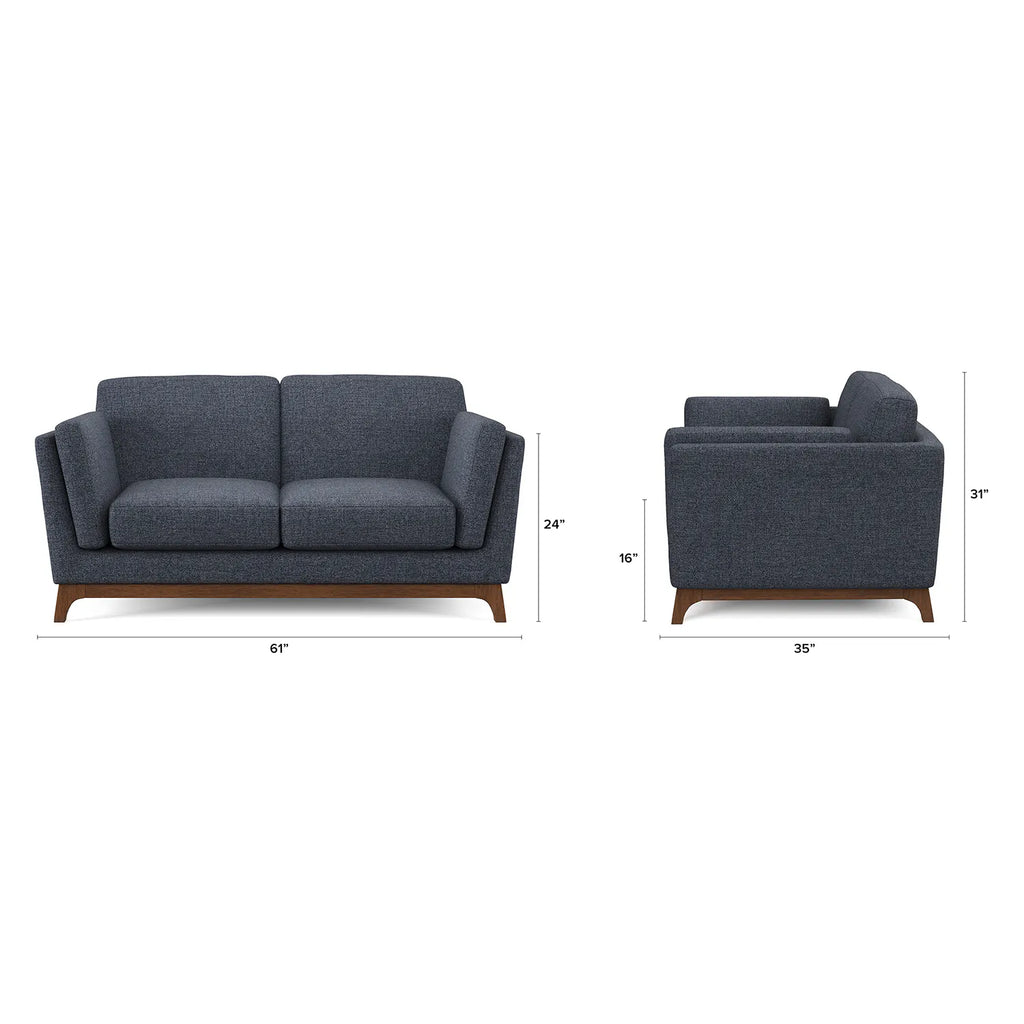 Article Ceni 61" Loveseat - Denim Blue