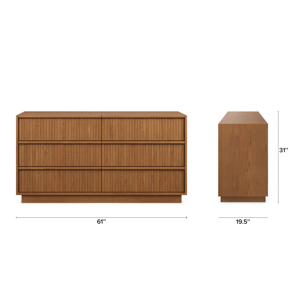 Article Kouva 6-Drawer Dresser - Smoked Oak