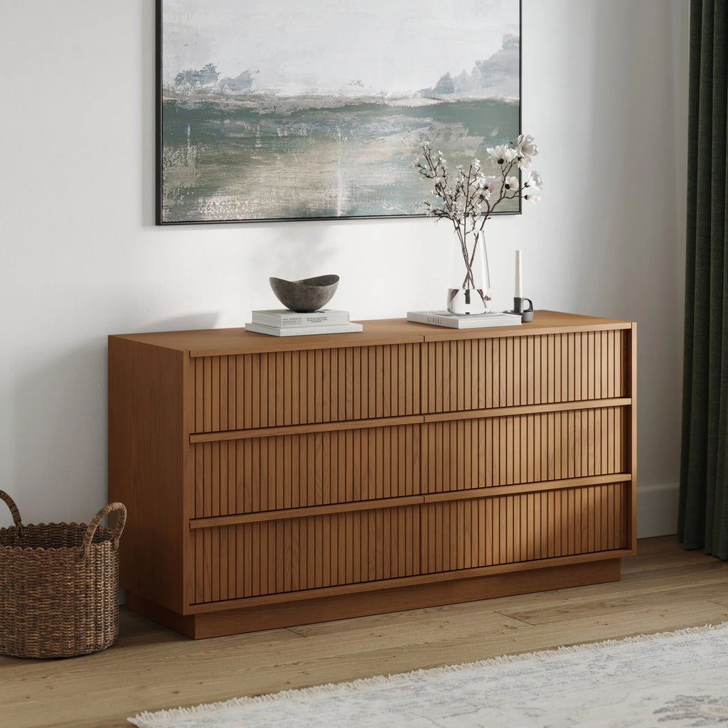 Article Kouva 6-Drawer Dresser - Smoked Oak