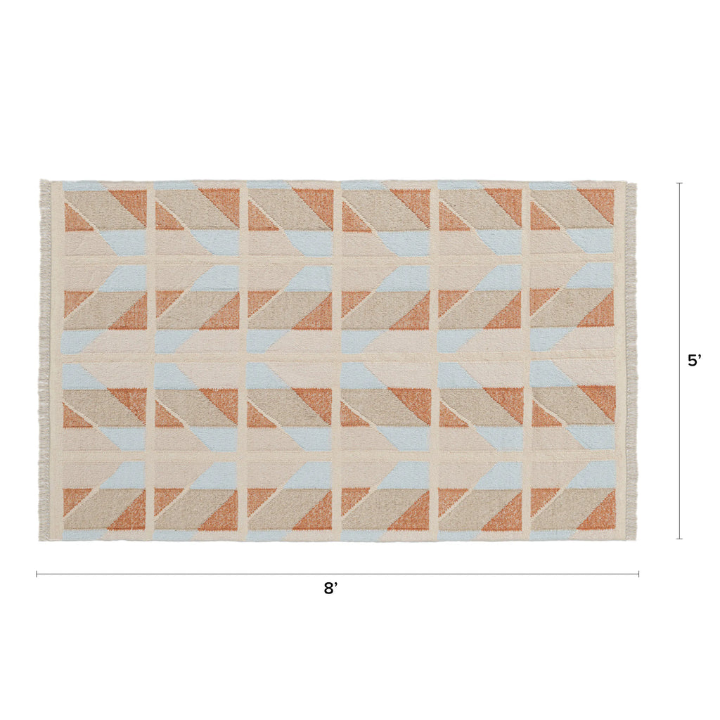 Hannes 5 X 8 Rug - Quilt Chevron & Rug Pad