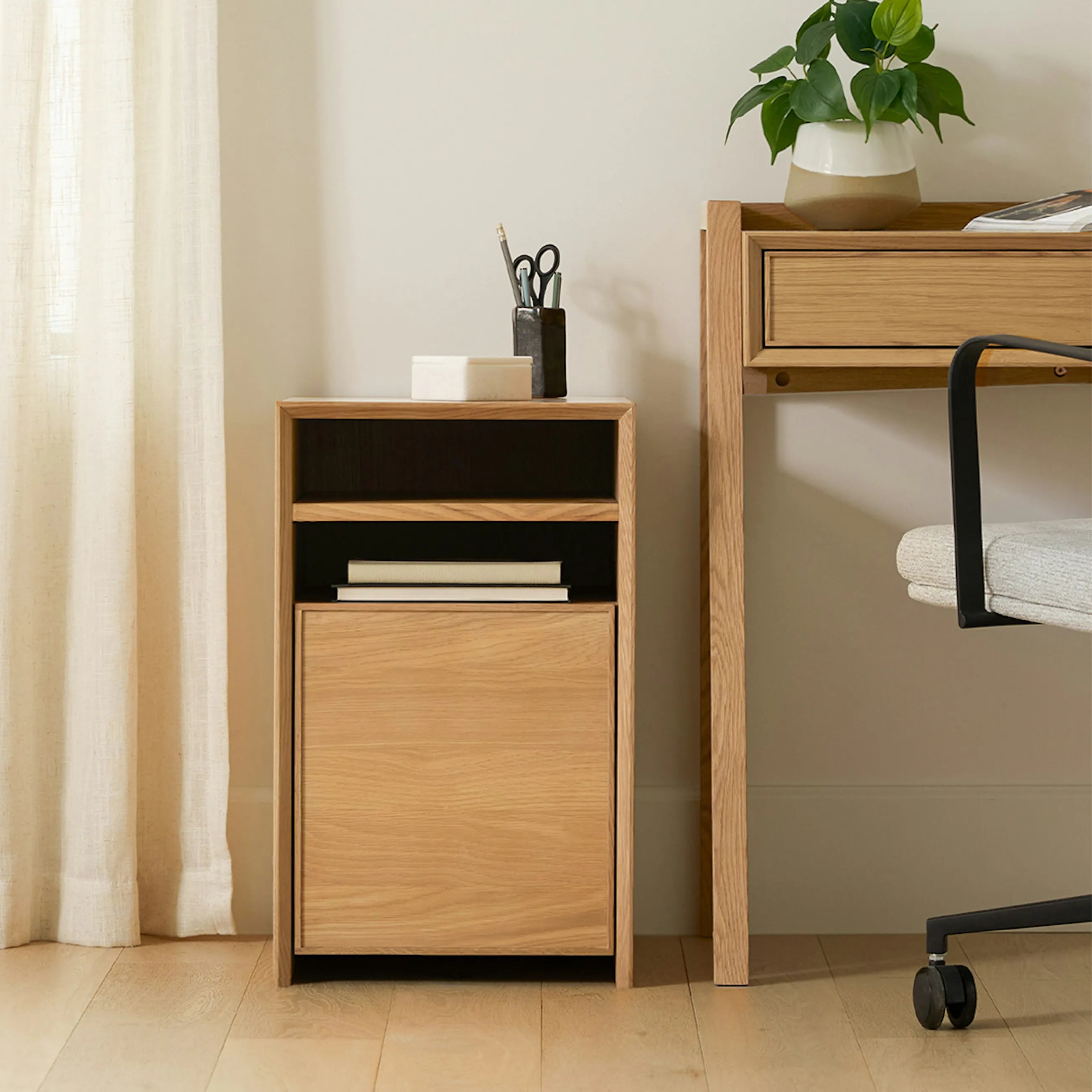 Article Fantol 14.5" File Cabinet - Natural Oak
