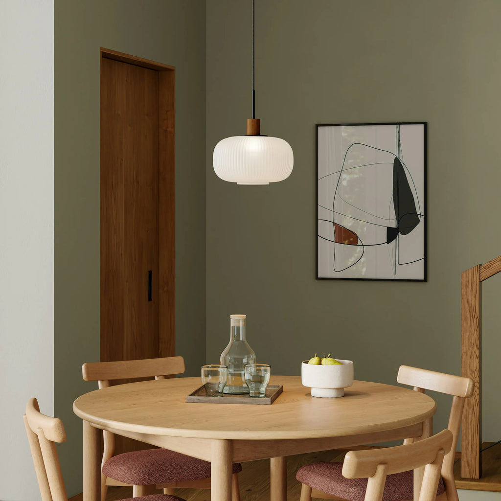 Kipp Glass Pendant Lamp - Walnut (Set of 2)