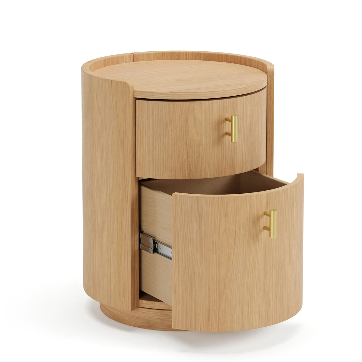 Miila 2-Drawer Nightstand - White Oak