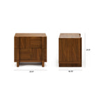 Ayra 2-Drawer Nightstand - Walnut