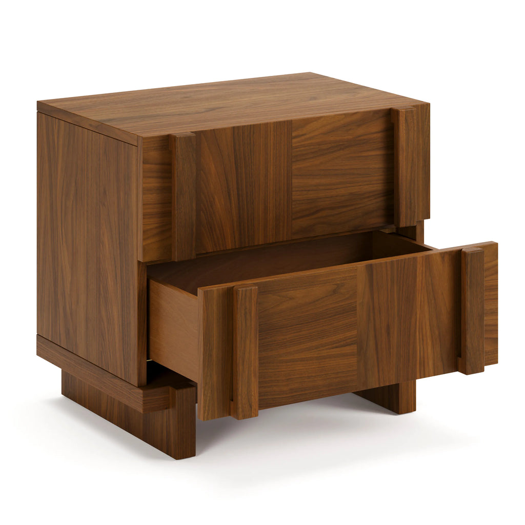 Ayra 2-Drawer Nightstand - Walnut
