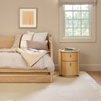 Miila 2-Drawer Nightstand - White Oak