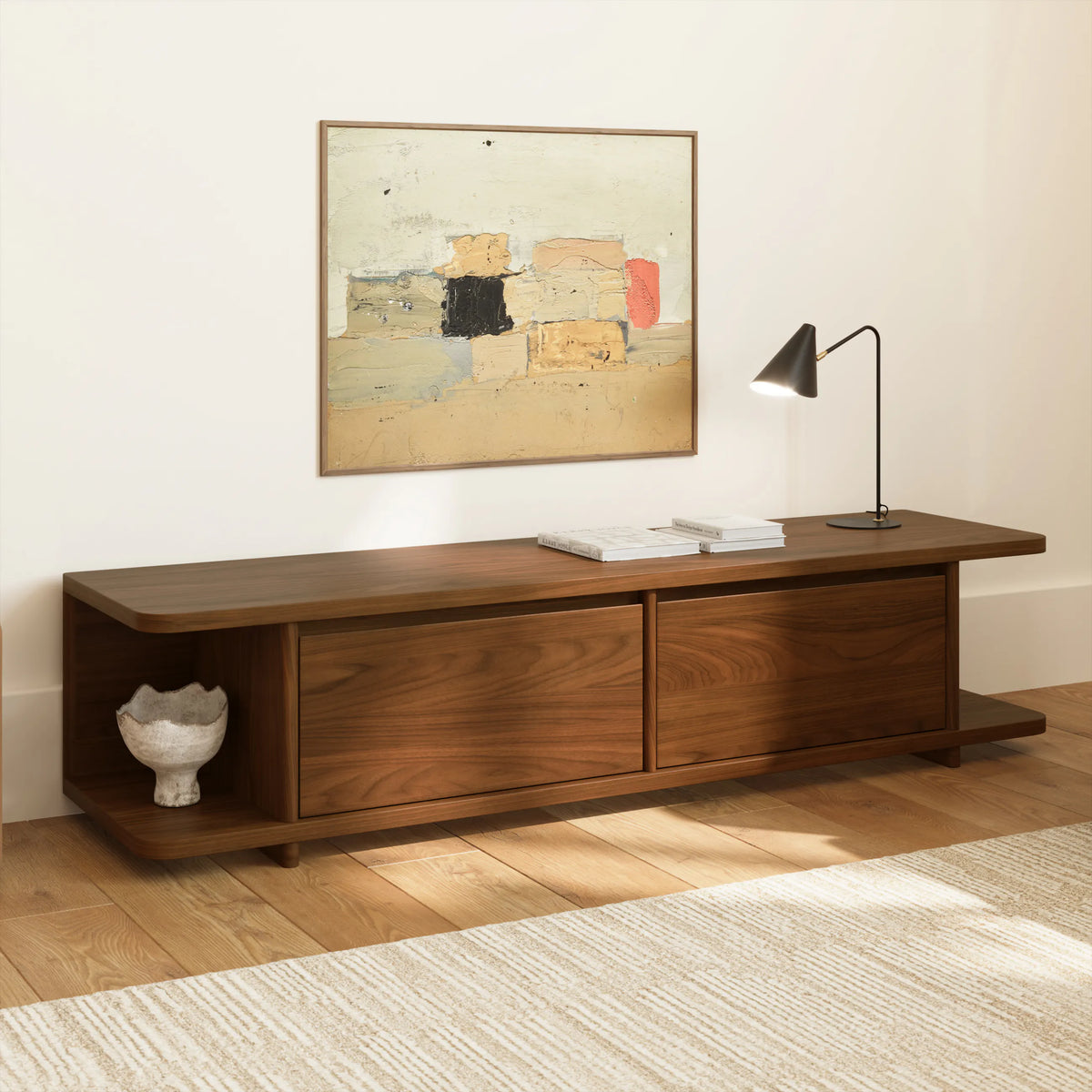 Article Judith 63" Low Media Unit - Walnut