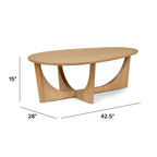 Article Tovi 42.5" Coffee Table - White Oak
