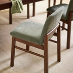 Mikkel Dining Chair - Walnut And Algonquin Green (Set of 4)