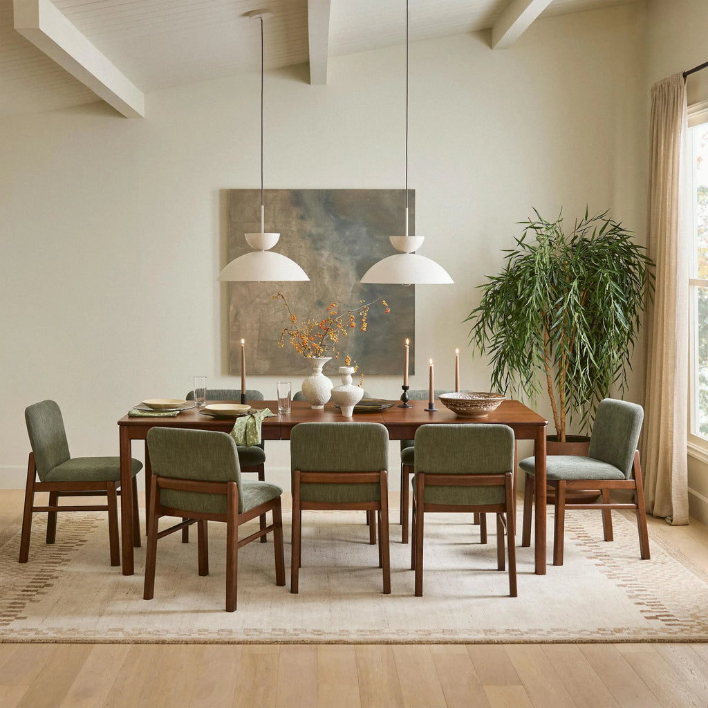 Mikkel Dining Chair - Walnut And Algonquin Green (Set of 4)