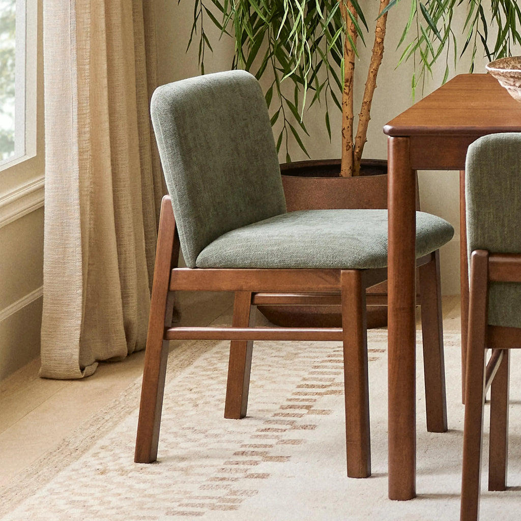 Mikkel Dining Chair - Walnut And Algonquin Green (Set of 4)