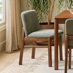 Mikkel Dining Chair - Walnut And Algonquin Green (Set of 4)