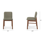 Mikkel Dining Chair - Walnut And Algonquin Green (Set of 4)