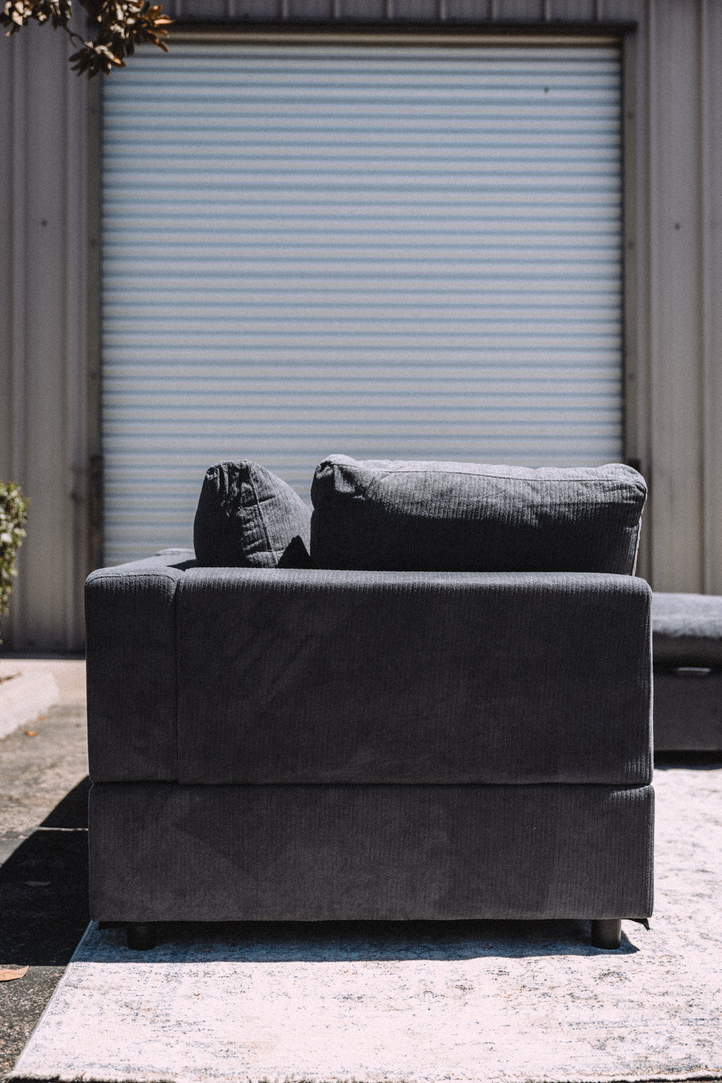 My Comfy Couches 4 Piece Cloud Set - Dark Gray Plush Chenille