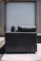 My Comfy Couches 4 Piece Cloud Set - Dark Gray Plush Chenille