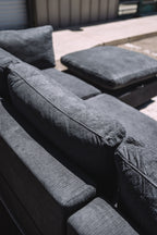 My Comfy Couches 4 Piece Cloud Set - Dark Gray Plush Chenille