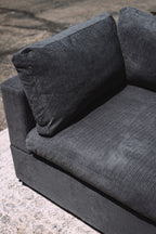 My Comfy Couches 4 Piece Cloud Set - Dark Gray Plush Chenille