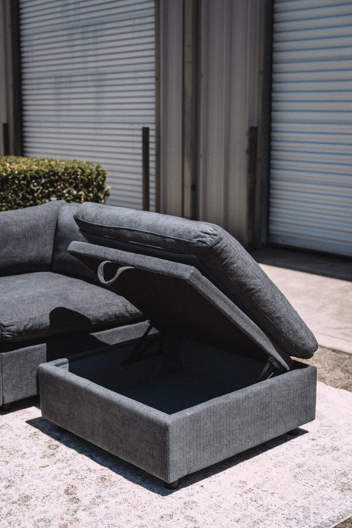 My Comfy Couches 4 Piece Cloud Set - Dark Gray Plush Chenille