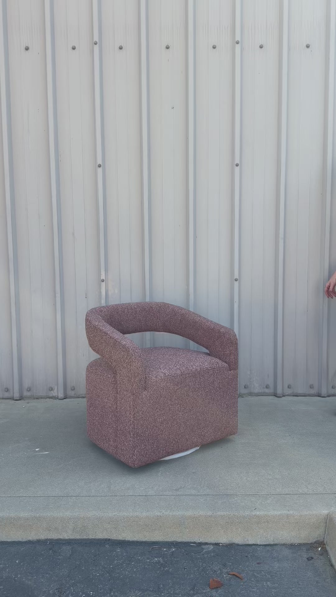 Jenny Bouclé Swivel Chair