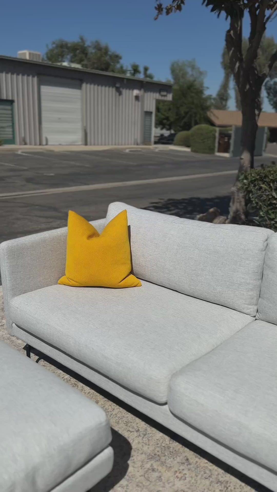 Tux 83" Down Feather Filled Sofa + Ottoman