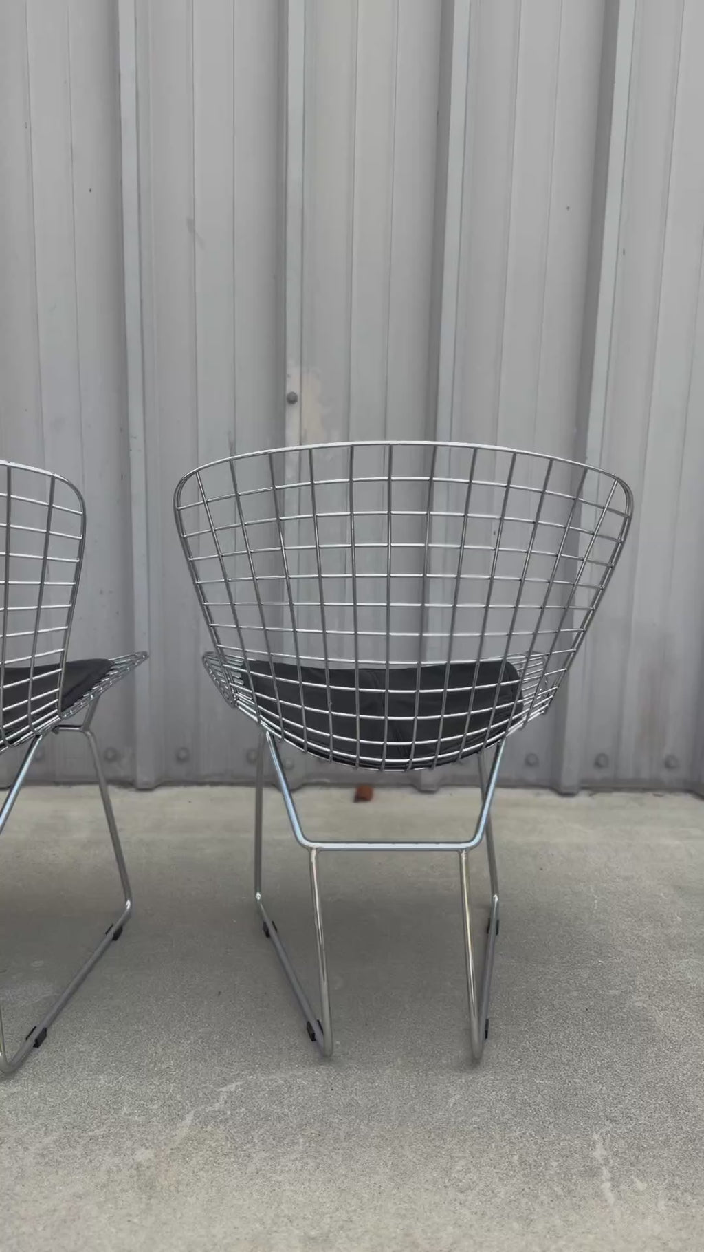 (Set of 2) Aiotreb Chrome Wire Chairs