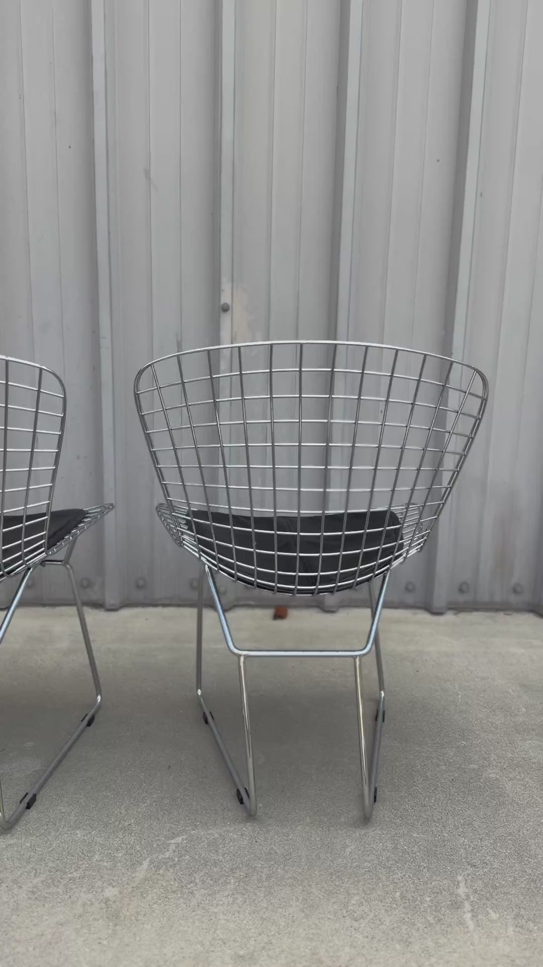 (Set of 2) Aiotreb Chrome Wire Chairs