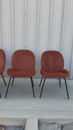 (Set of 5) Dauphine Dining Chairs - Burnt Orange