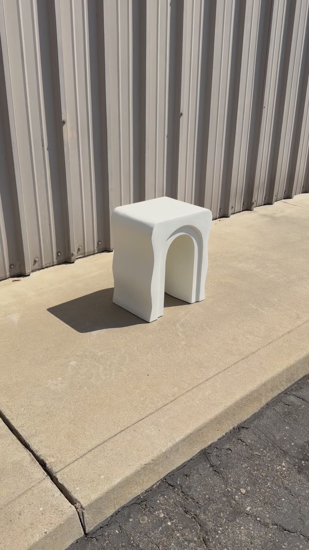 Article Bixby Outdoor Concrete Side Table - Natural White